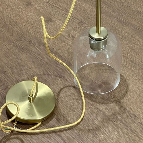 West Elm Antique Brass Pendant With Bell Pendant - Picture 2 of 9